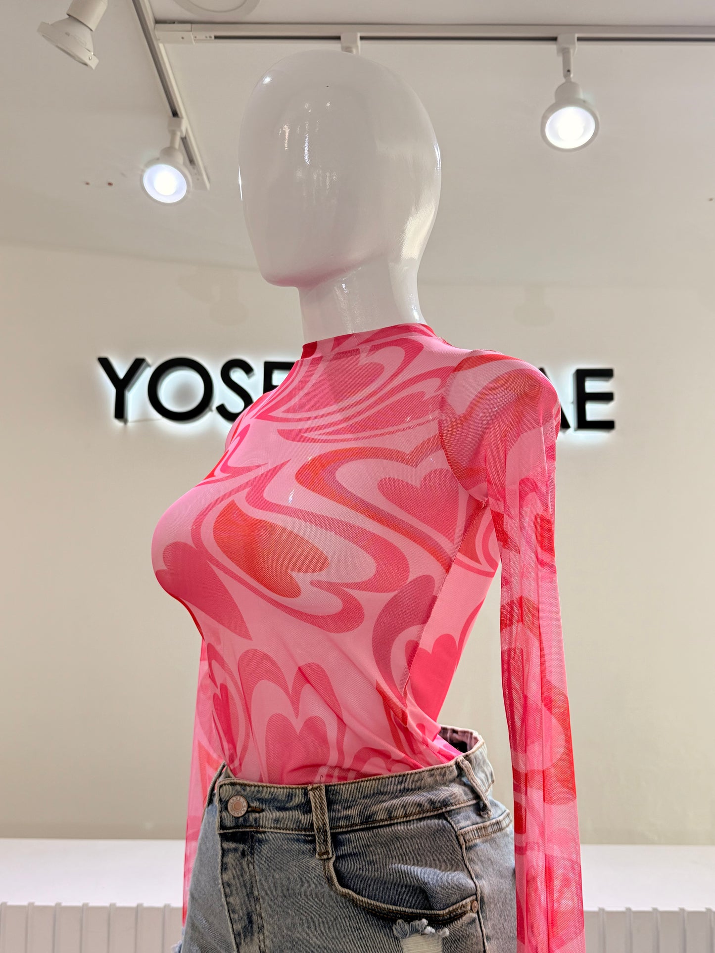 Blusa Mesh corazón