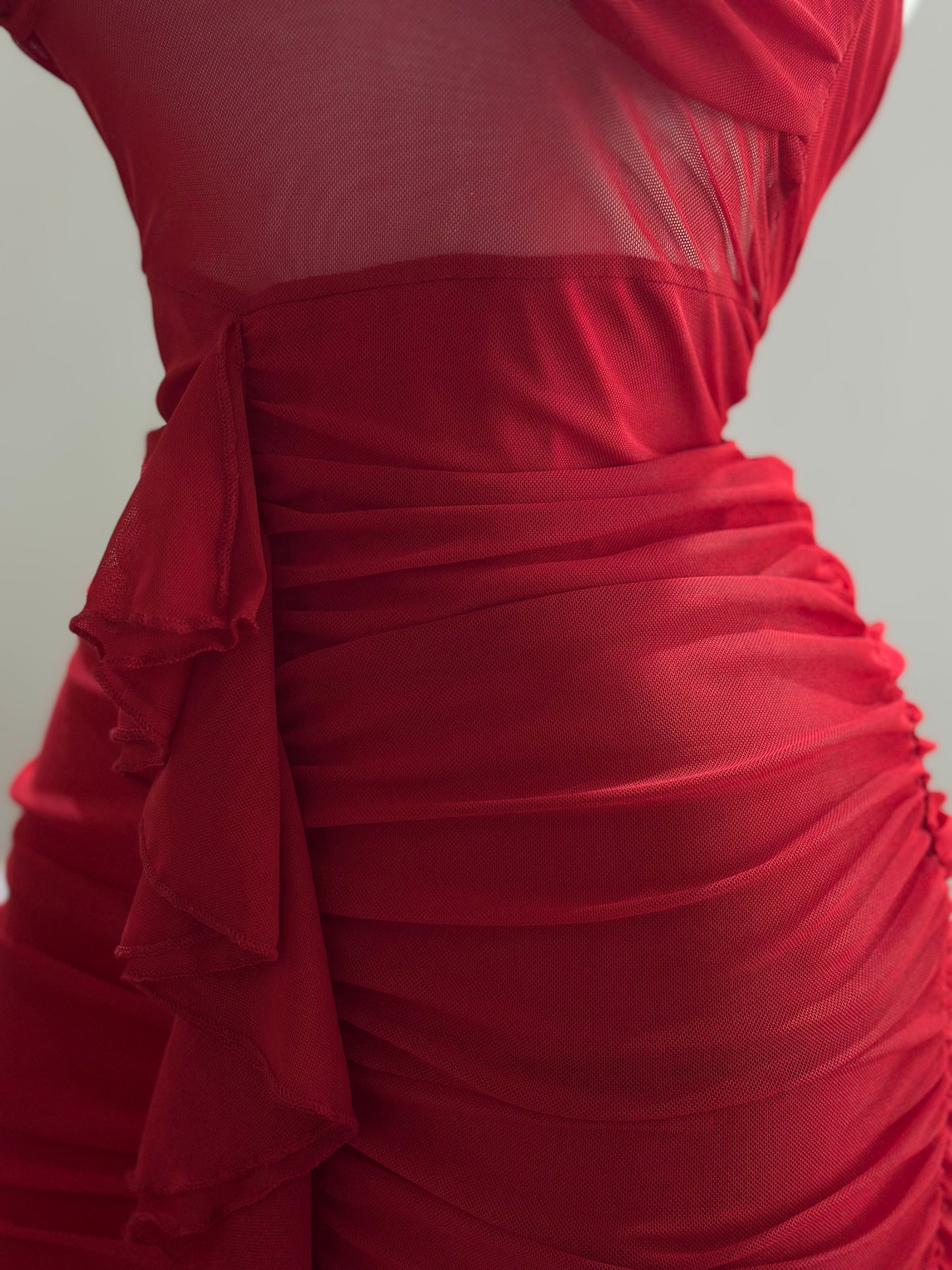 Vestido Mesh Olan Red