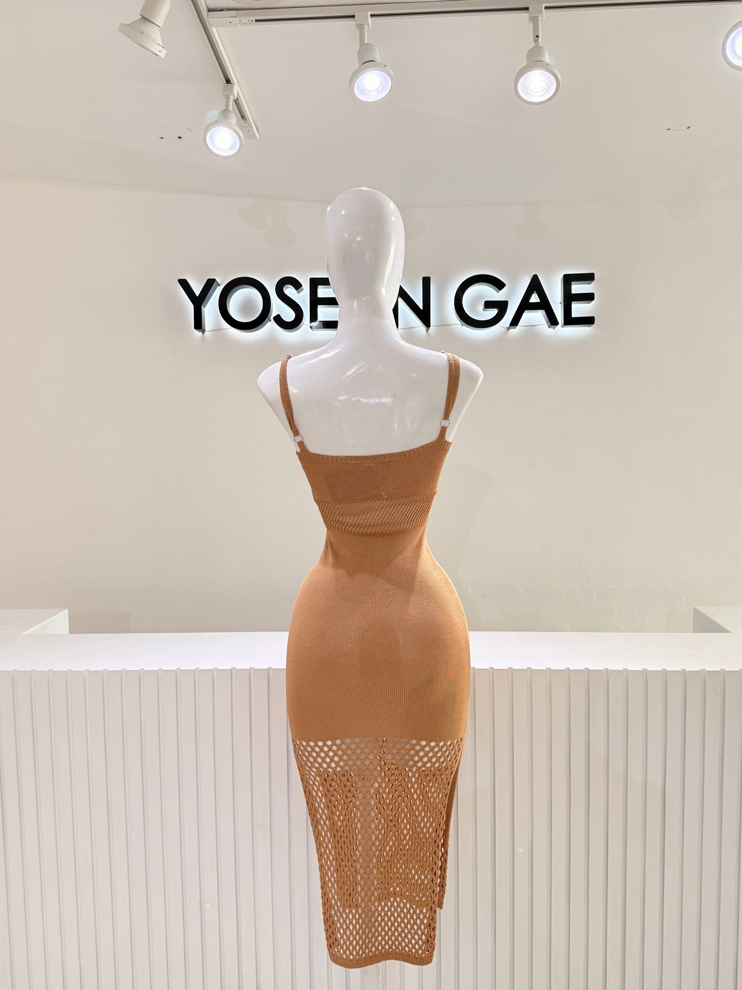 Vestido Beige Tejido