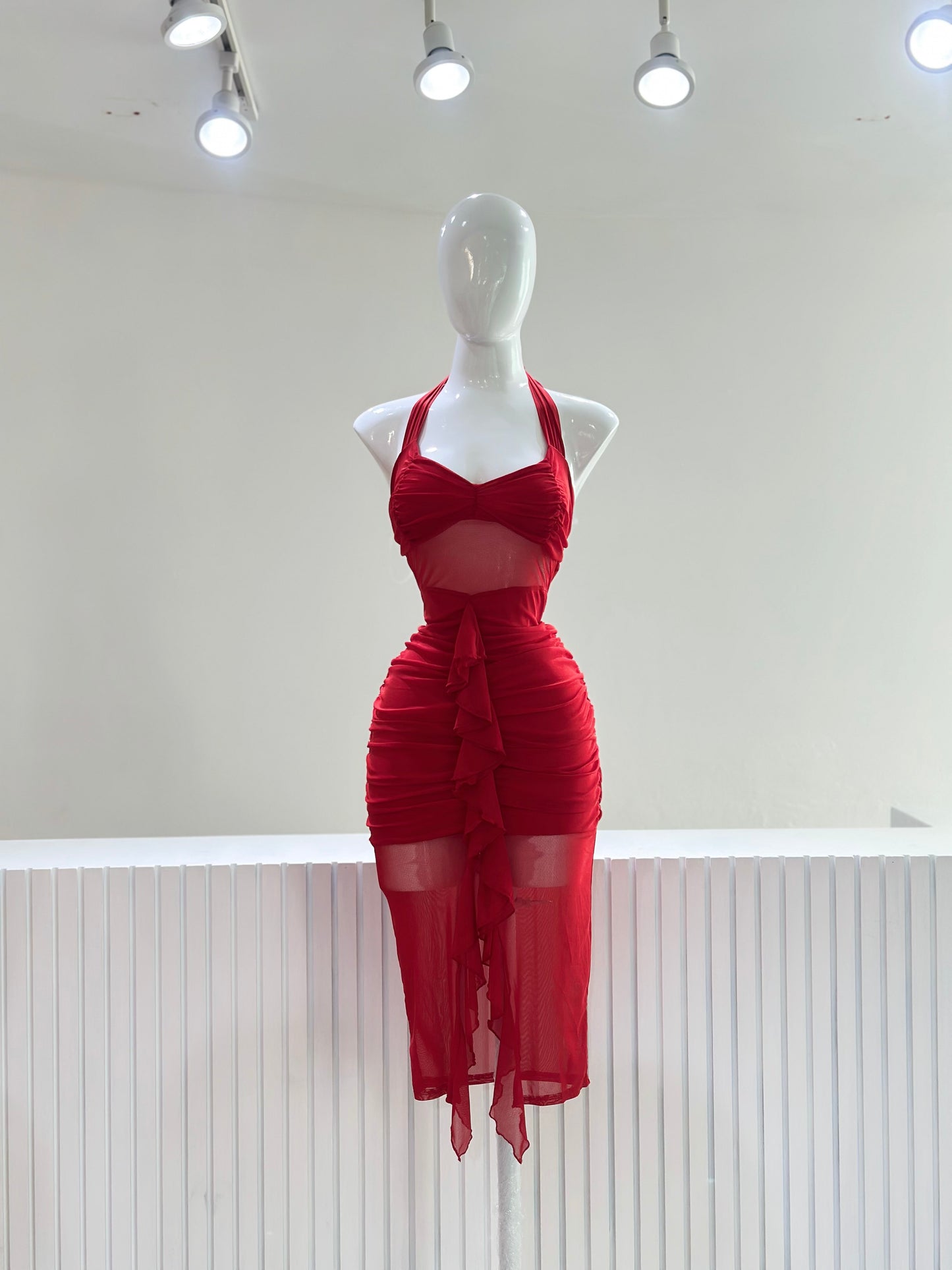 Vestido Mesh Olan Red