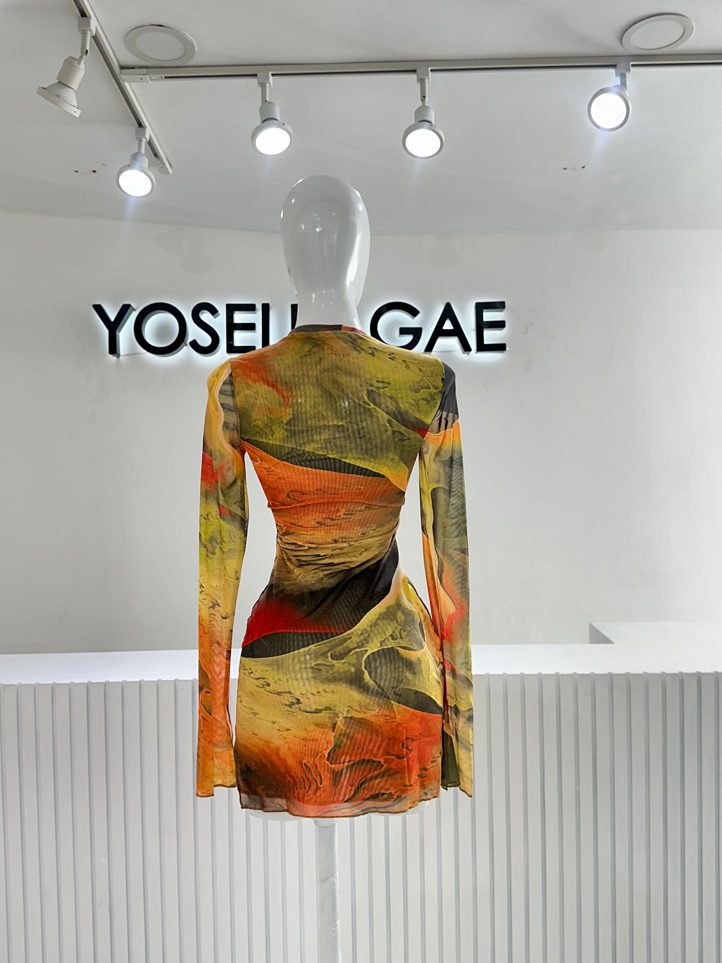 Vestido Mesh Orange