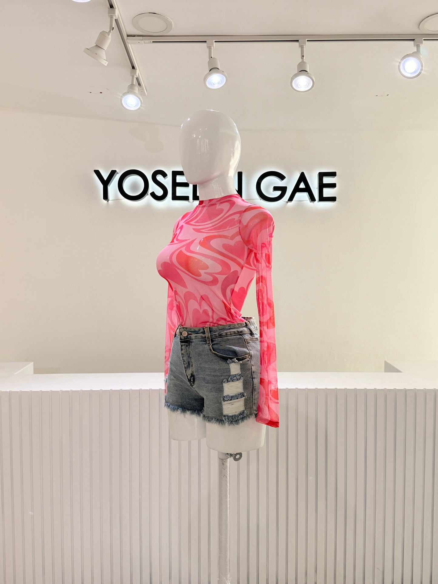 Blusa Mesh corazón