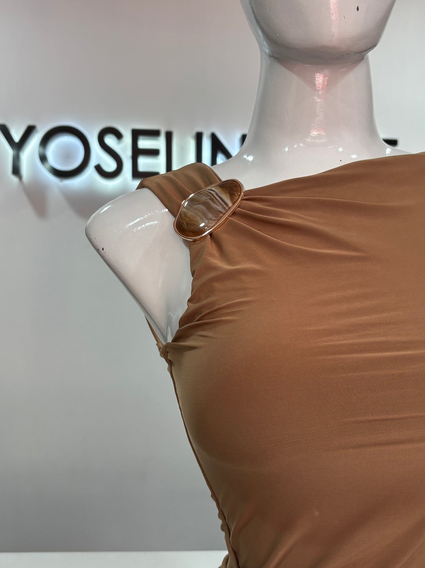 Vestido Perla Camel