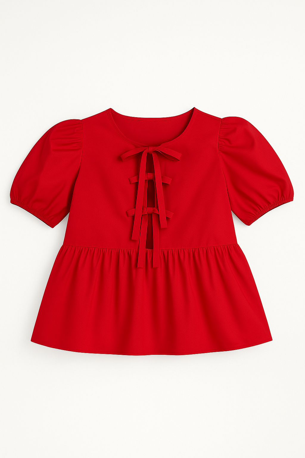 Blusa Roja Moños