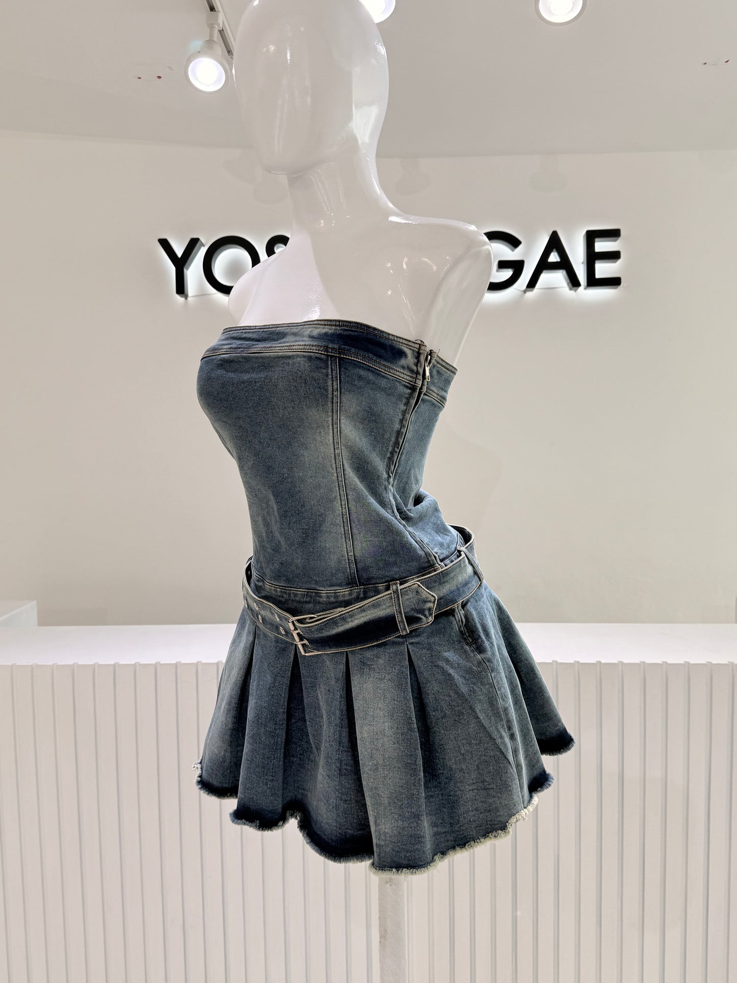 Vestido Mini Demin Fajo