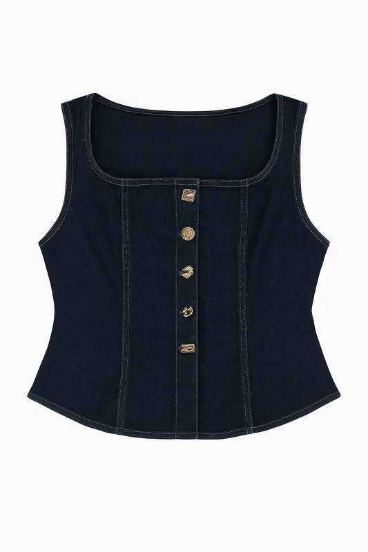 Blusa Demin Vaquera
