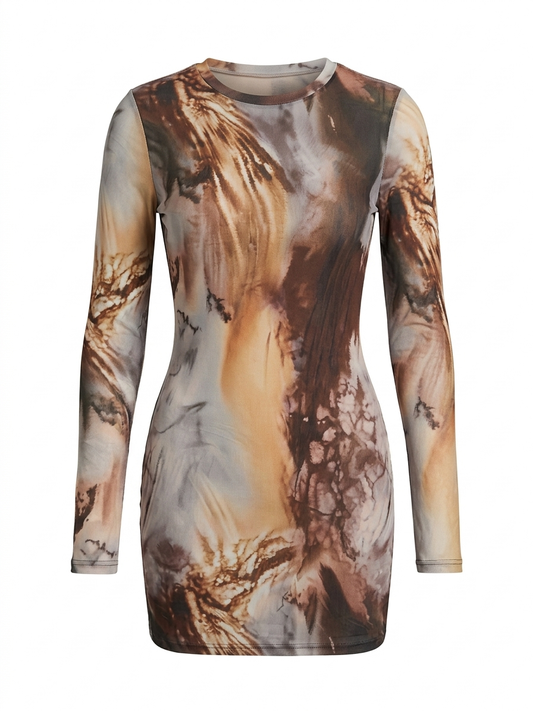 Vestido Mesh Bronze