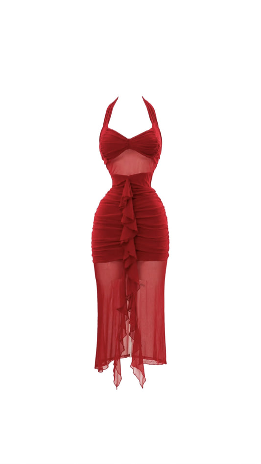 Vestido Mesh Olan Red