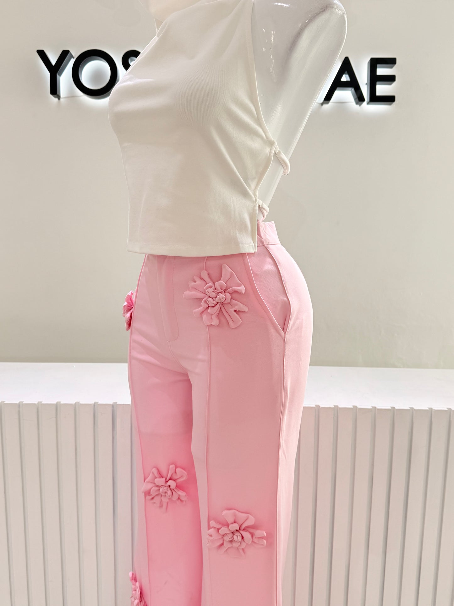 Pantalón Flores Rosa