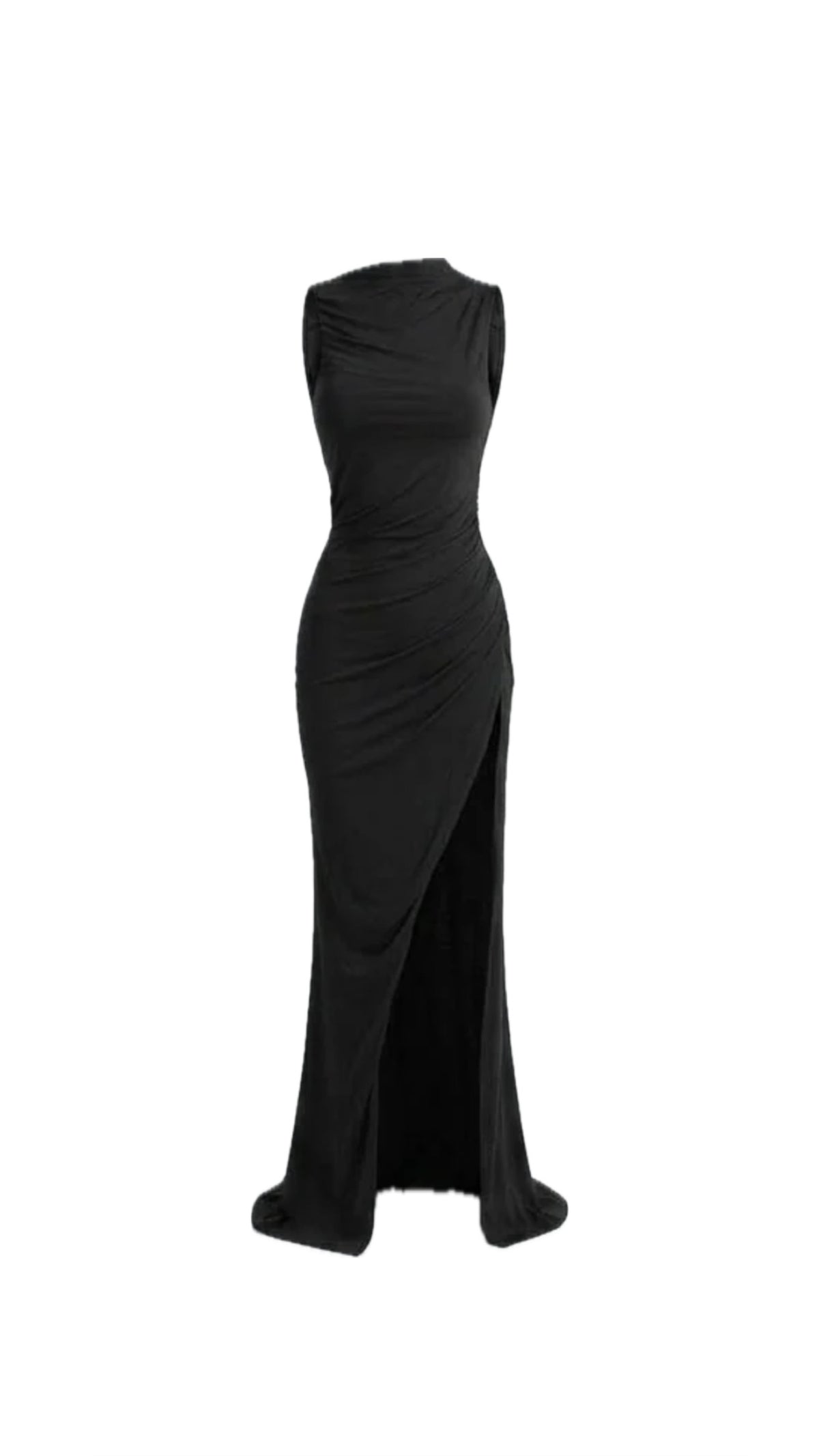Vestido Plisado Midi Negro