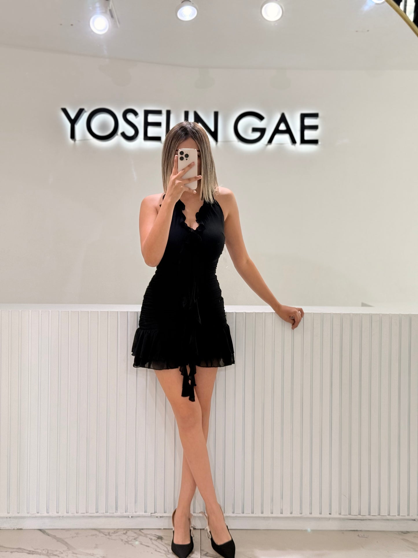 Vestido Plizado Negro