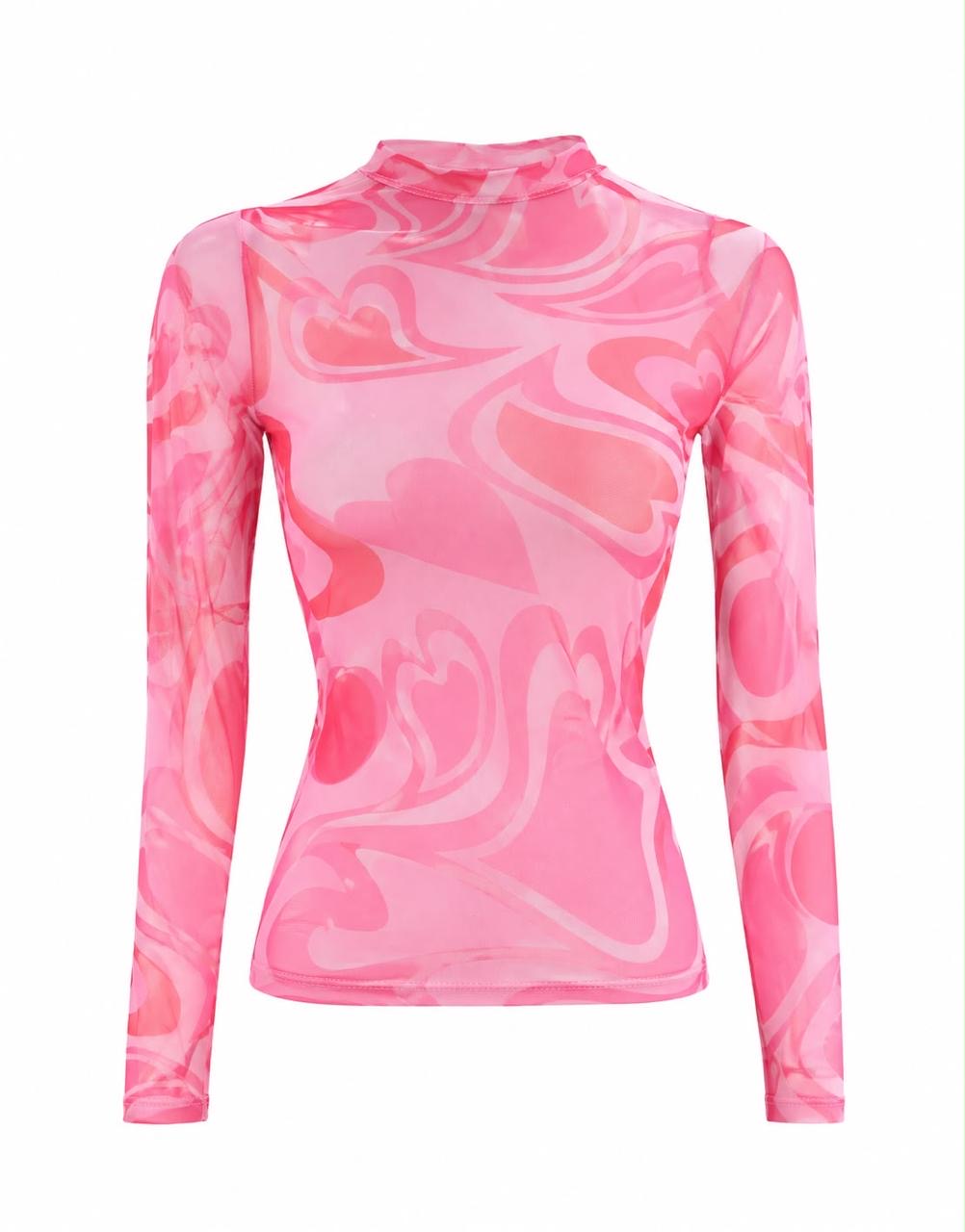 Blusa Mesh corazón