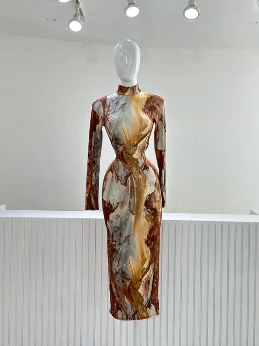 Vestido Mármol Coffe