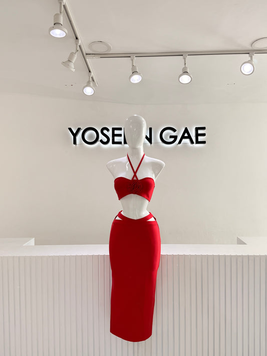 Set Bandage Rosa Rojo