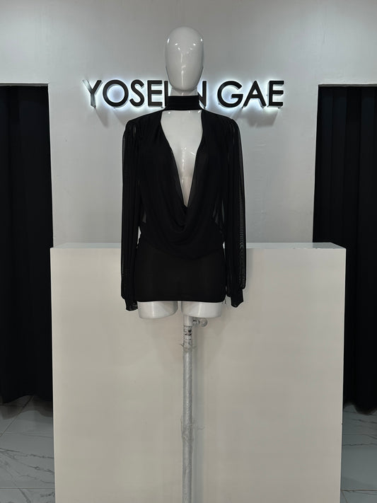 Vestido Plisado Escote