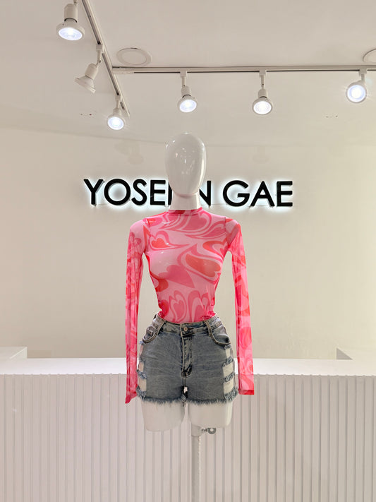 Blusa Mesh corazón