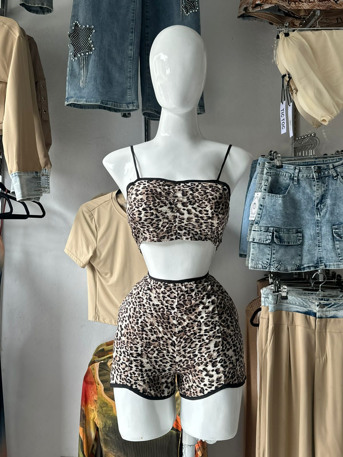 Set Satin Animal Print