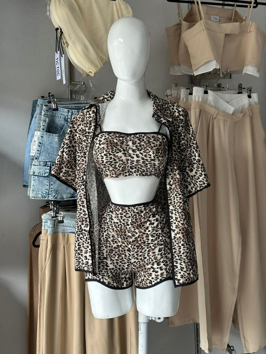 Set Satin Animal Print