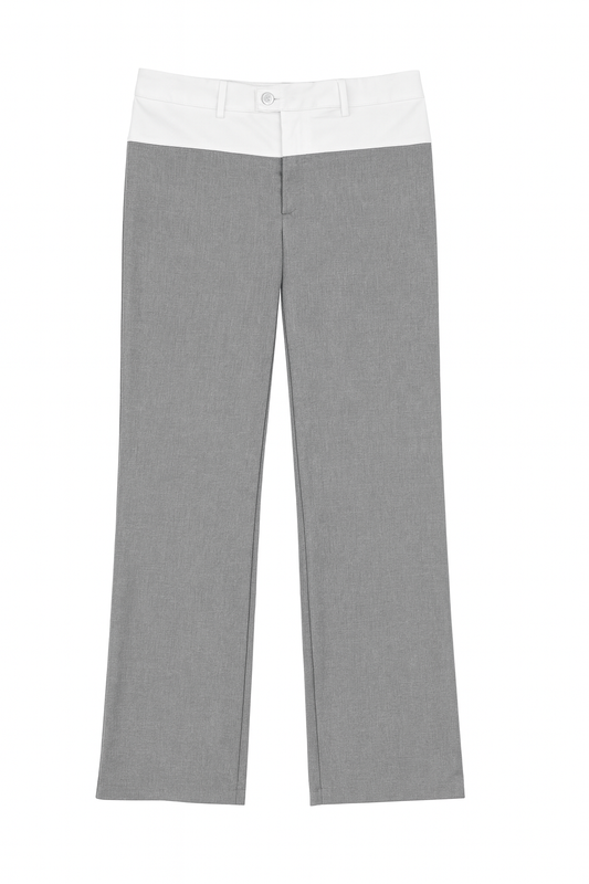 Pantalón Gris Borde