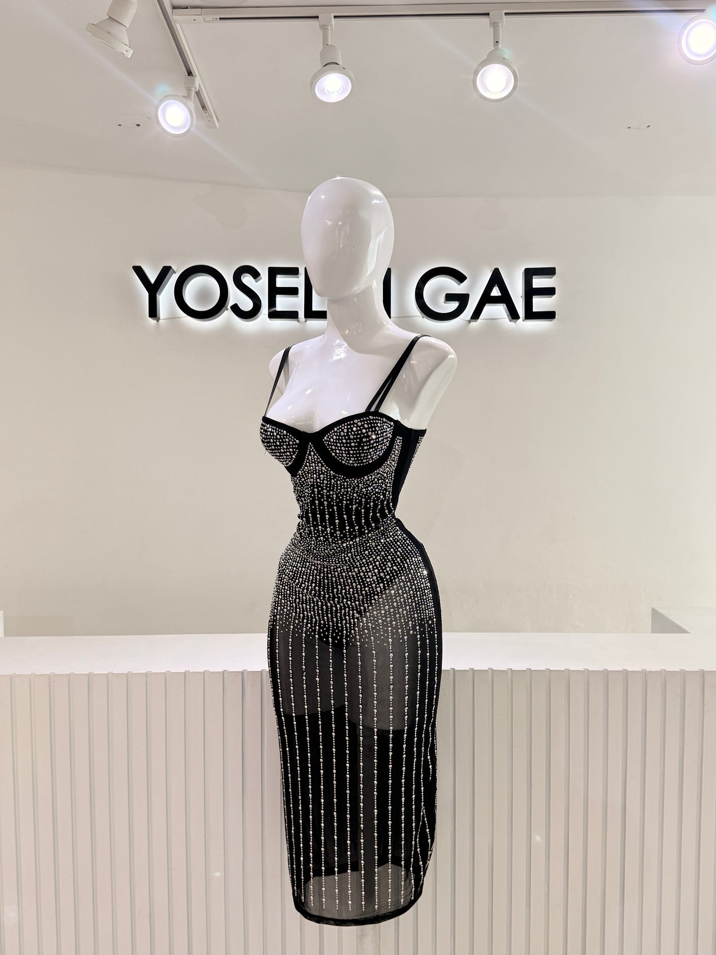 Vestido Piedras Negro
