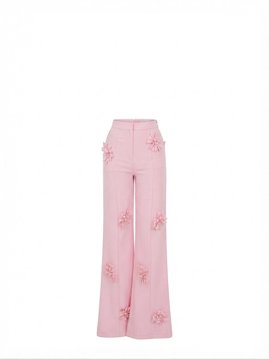 Pantalón Flores Rosa