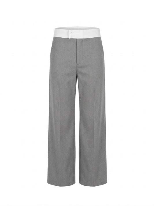 Pantalón Gris Borde