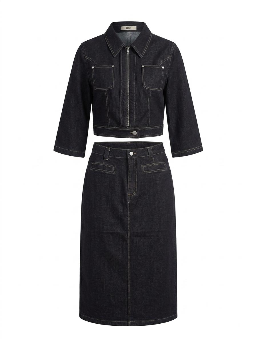 Set denim falda