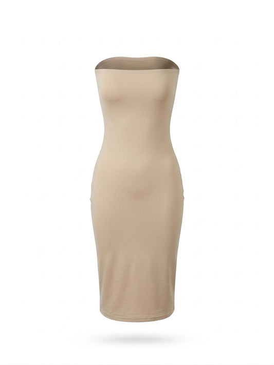 Vestido Tubo Beige