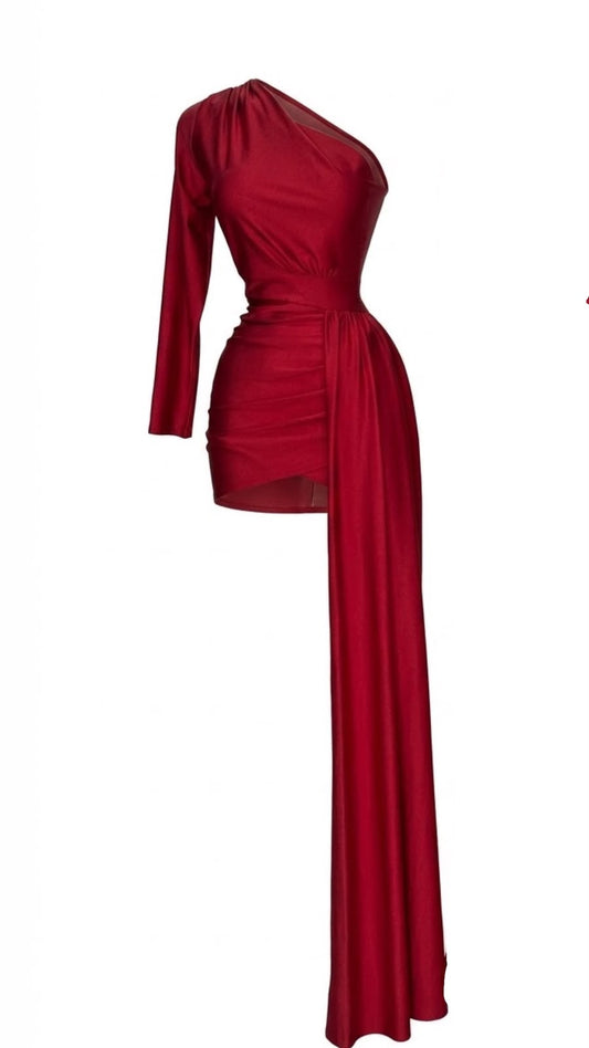 Vestido Tinto Plisado