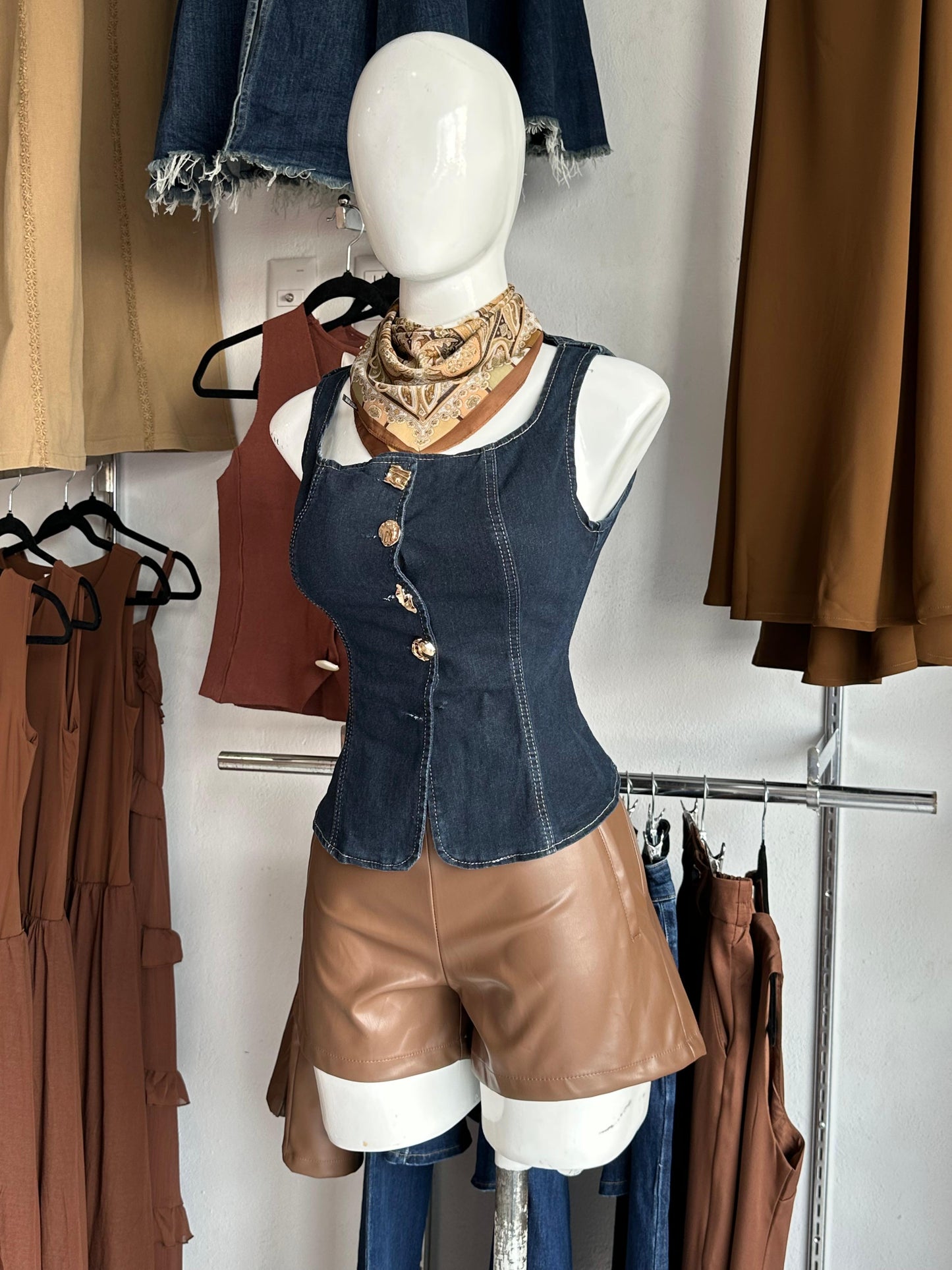 Blusa Demin Vaquera
