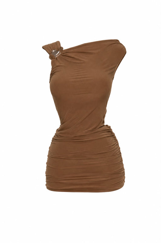 Vestido Perla Camel