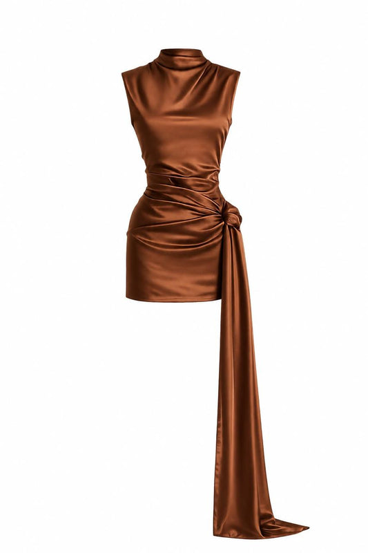 Vestido Satin Chocolate